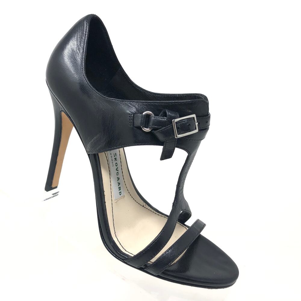 Camilla Skovgaard Barbero Stiletto Black‎ Leather High Heel Womens Size 36.5